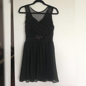 Chiffon Black cocktail dress